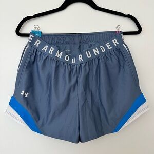 Under Armour Gray and Blue Running Shorts
